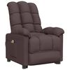 vidaXL Fauteuil &eacute;lectrique de massage Marron fonc&eacute; Tissu