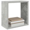 vidaXL &Eacute;tag&egrave;res cube murales 4 pcs Gris b&eacute;ton 30x15x30 cm