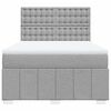 vidaXL Sommier &agrave; lattes de lit avec matelas Gris clair 140x200cm Tissu