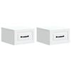 vidaXL Cabinet de chevet mural 2 pcs Blanc 34,5 x 33 x 20 cm