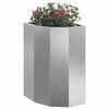 vidaXL Jardini&egrave;re d'Angle Argent 30 x 30 x 50 cm Acier inoxydable