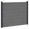 vidaXL Panneau de cl&ocirc;ture WPC et Aluminium Gris