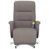 vidaXL Fauteuil inclinable de massage avec repose-pieds taupe tissu