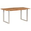 vidaXL Table de salle &agrave; manger 154x80x76 cm Bois d'acacia solide