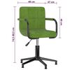 vidaXL Chaises pivotantes &agrave; manger lot de 4 vert clair velours