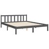 vidaXL Cadre de lit sans matelas gris bois de pin massif