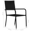 vidaXL Chaise &agrave; d&icirc;ner de jardin empilable lot de 2 noir r&eacute;sine tress&eacute;e