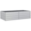 vidaXL Lit sur&eacute;lev&eacute; de jardin 160x80x45 cm Acier galvanis&eacute; Argent&eacute;