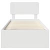 vidaXL Cadre de lit avec t&ecirc;te de lit Blanc 90 x 190 cm Pin massif