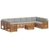 vidaXL Ensemble de canap&eacute; d'angle 11 pcs Gris Naturel et Clair