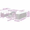 vidaXL Ensemble de canap&eacute; de jardin 11 pcs Beige Poly rotin