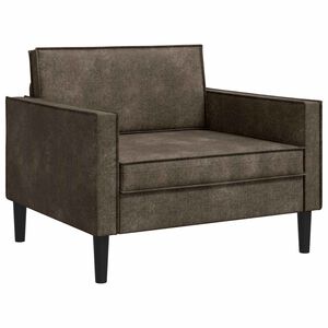 vidaXL Fauteuil XL Gris fonc&eacute; Simili daim