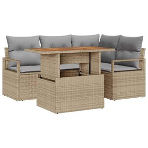 vidaXL Ensemble de canap&eacute; de jardin 5 pc 4-Nombre de places