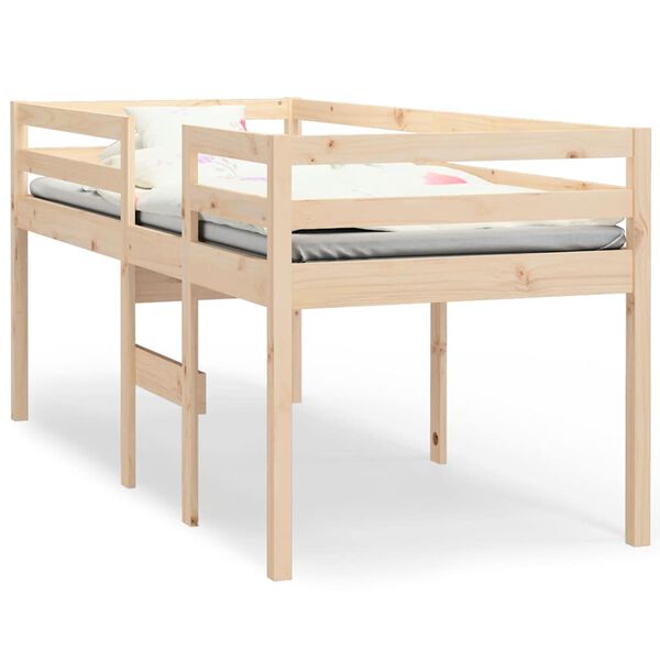 vidaXL Lit haut sans matelas 75x190 cm bois de pin massif