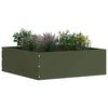 vidaXL Bordure de Pelouse 6 pcs Vert olive 40 x 40 x 13 cm Acier