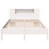 vidaXL Lit bibliothèque sans matelas blanc 150x200 cm bois pin massif