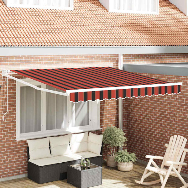 vidaXL Auvent R&eacute;tractable Orange et marron 300 x 250 cm