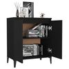 vidaXL Buffet noir 60x35x70 cm bois d'ingénierie