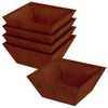 vidaXL Cache-pot de jardin 5 pcs Rouill&eacute; 40 x 40 x 15 cm Acier patin&eacute;