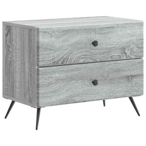 vidaXL Cabinet de chevet Sonoma gris 62 x 34,5 x 47,5 cm