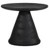 vidaXL Table d'appoint noir Ø50x40 cm bois de manguier massif