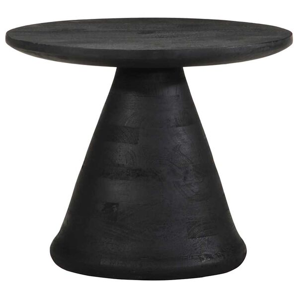 vidaXL Table d'appoint noir Ø50x40 cm bois de manguier massif