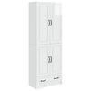 vidaXL Ensemble de Meubles 2 pcs Blanc brillant Bois d'ing&eacute;nierie