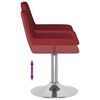 vidaXL Tabouret de bar Rouge bordeaux Tissu