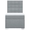 vidaXL Sommier &agrave; lattes de lit avec matelas Gris clair 90x200 cm Tissu