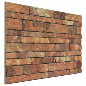 vidaXL Panneaux muraux 10 pc 100 x 50 cm Marron et blanc Mousse EPS