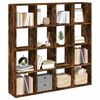 vidaXL Biblioth&egrave;que ch&ecirc;ne fum&eacute; 137,5x29x137,5 cm bois d'ing&eacute;nierie