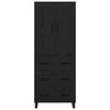 vidaXL Haut Armoire Ch&ecirc;ne noir 69,5 x 34 x 180 cm Bois d'ing&eacute;nierie