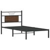 vidaXL Cadre de lit sans matelas ch&ecirc;ne marron 75x190cm bois ing&eacute;nierie
