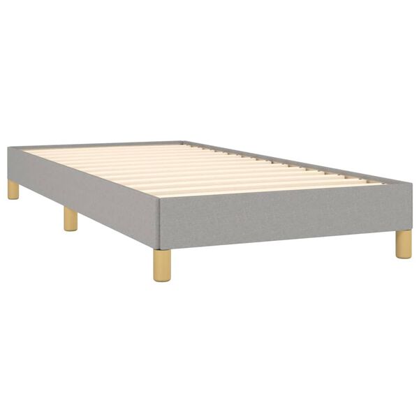 vidaXL Cadre de lit sans matelas gris clair 80x200 cm tissu