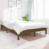 vidaXL Cadre de lit sans matelas marron miel 140x190 cm bois massif