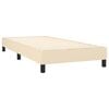 vidaXL Sommier &agrave; lattes de lit avec matelas Cr&egrave;me 100x200 cm Tissu