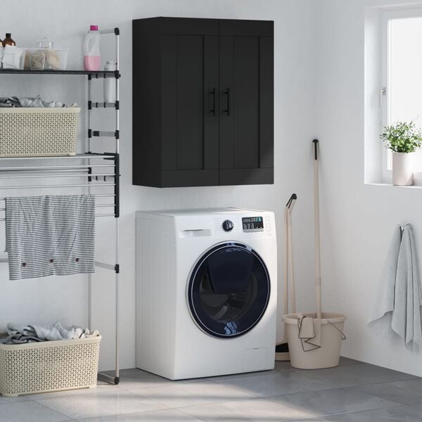 vidaXL Armoire murale noir 69,5x34x90 cm bois d'ing&eacute;nierie