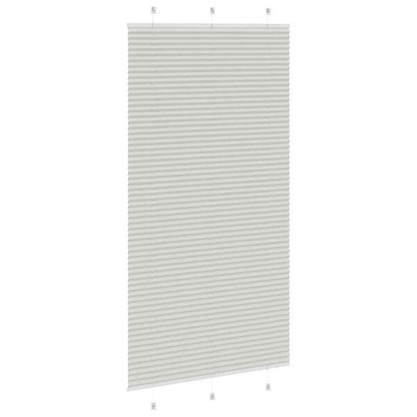 vidaXL Store pliss&eacute; gris clair 110x200cm largeur du tissu 109,4cm
