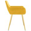 vidaXL Chaises &agrave; manger lot de 4 jaune velours