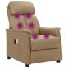 vidaXL Fauteuil de massage &eacute;lectrique Cappuccino Similicuir