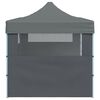 vidaXL Tente de réception pliable avec parois 3x6 m anthracite