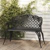 vidaXL Banc de jardin 108 cm Aluminium coul&eacute; Noir