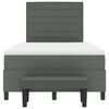 vidaXL Lit &agrave; ressorts avec matelas Gris fonc&eacute; 120 x 190 cm tissu