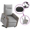 vidaXL Fauteuil de massage inclinable gris nuage tissu