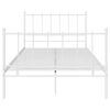 vidaXL Cadre de lit sans matelas blanc m&eacute;tal 120x200 cm