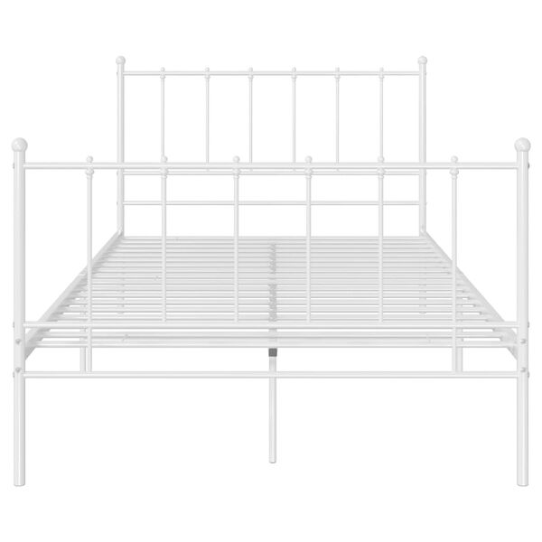 vidaXL Cadre de lit sans matelas blanc m&eacute;tal 120x200 cm