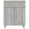 vidaXL Buffet Sonoma gris 69,5x34x89 cm Bois d'ing&eacute;nierie