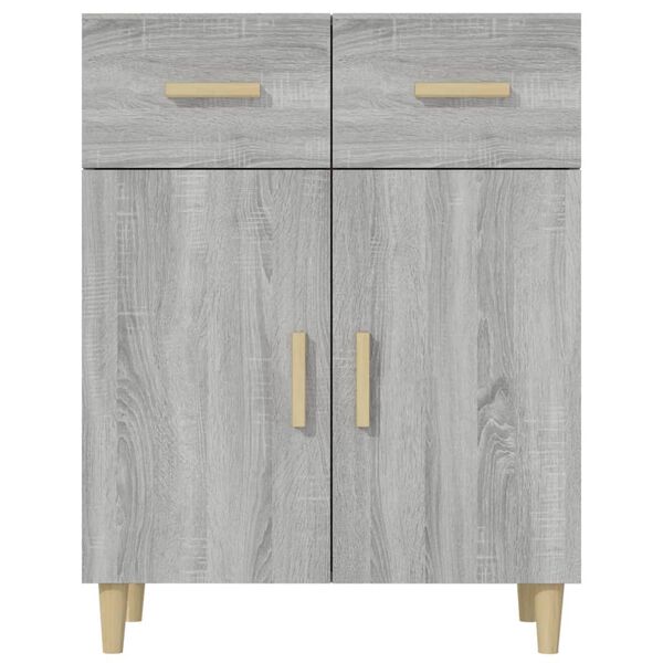 vidaXL Buffet Sonoma gris 69,5x34x89 cm Bois d'ing&eacute;nierie