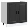 vidaXL Meuble bas pour &eacute;vier Porto noir 80x46x81,5 cm bois ing&eacute;nierie