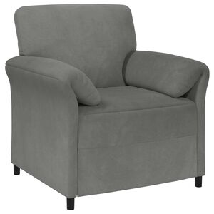 vidaXL Canap&eacute; 1 place Gris fonc&eacute; 88 x 83 x 95 cm Velours